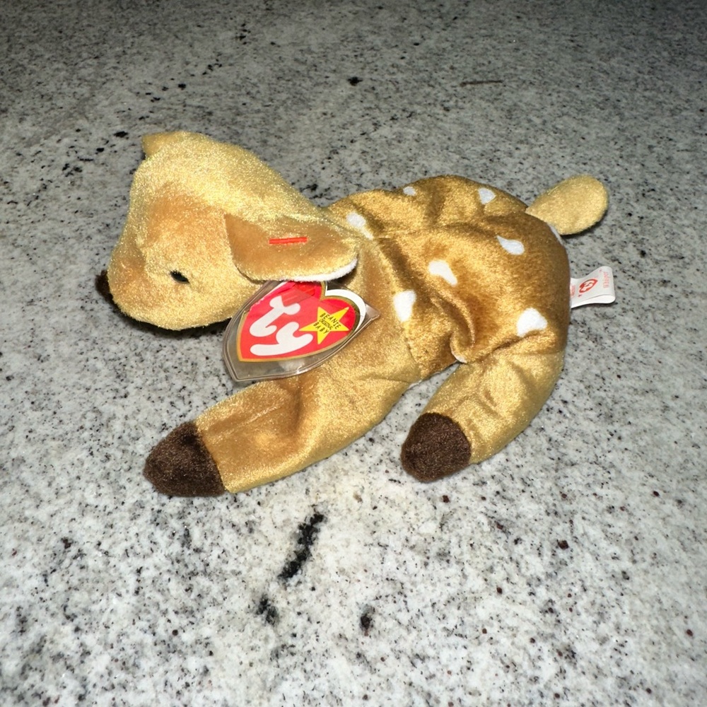 Ty “Whisper” Brown and Cream Stuffed Deer